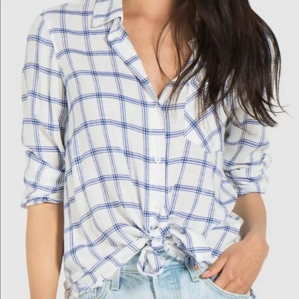 EUC Cloth & Stone Plaid shirt
